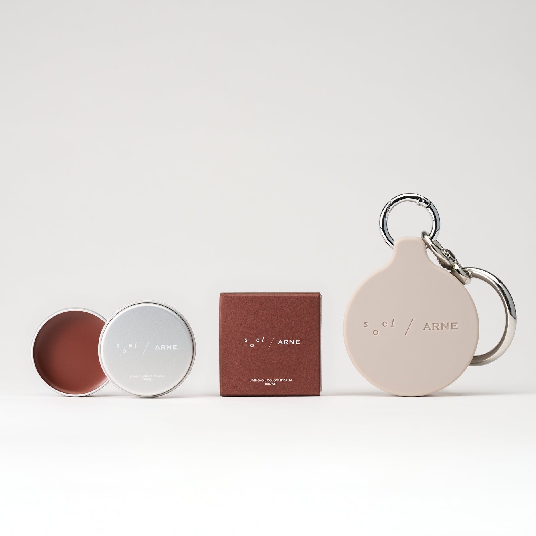 コラボ限定 ARNE × soel カラーリップバーム 10g BROWN(チャーム付き)