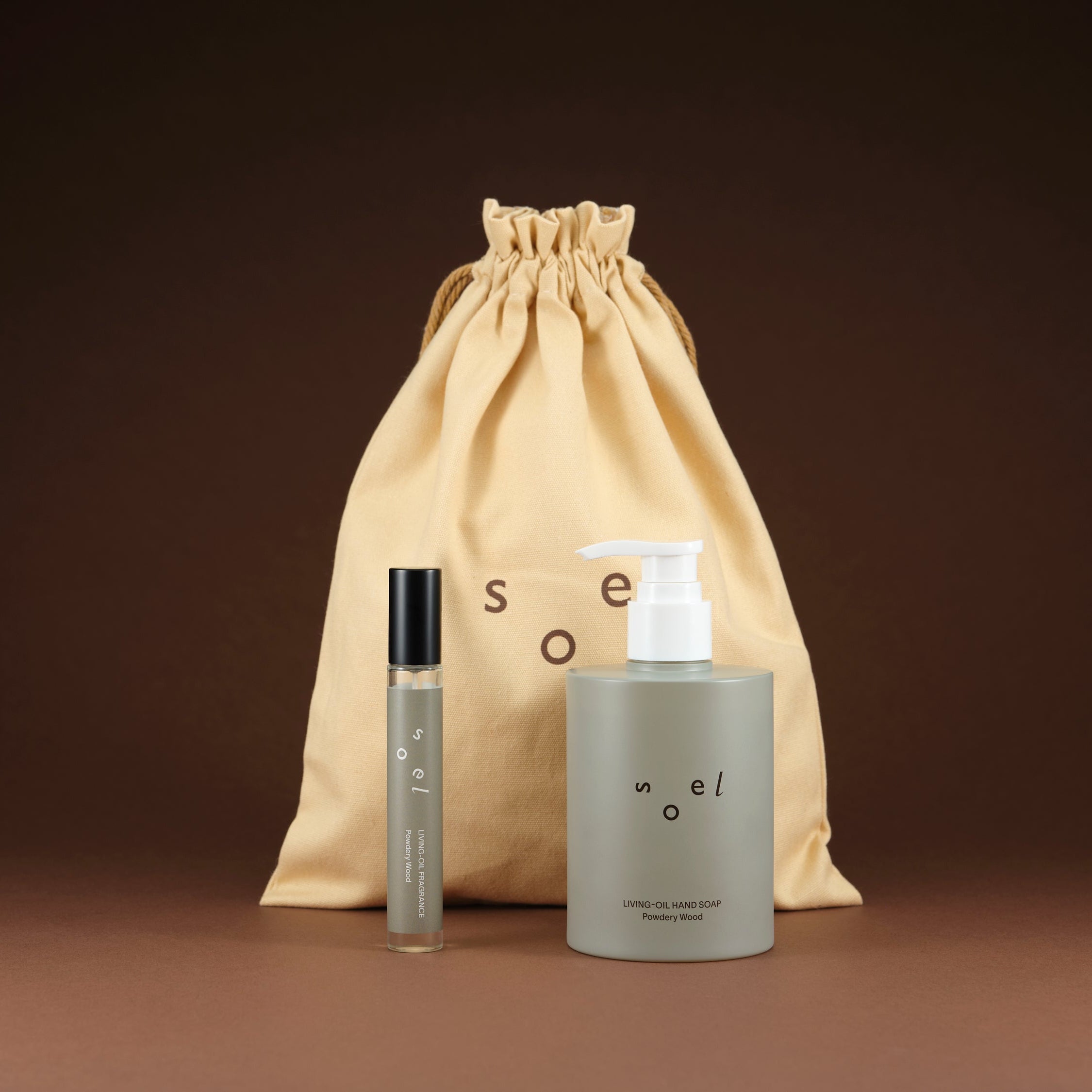 LIVING-OIL フレグランス&ハンドソープ PowderyWood セット