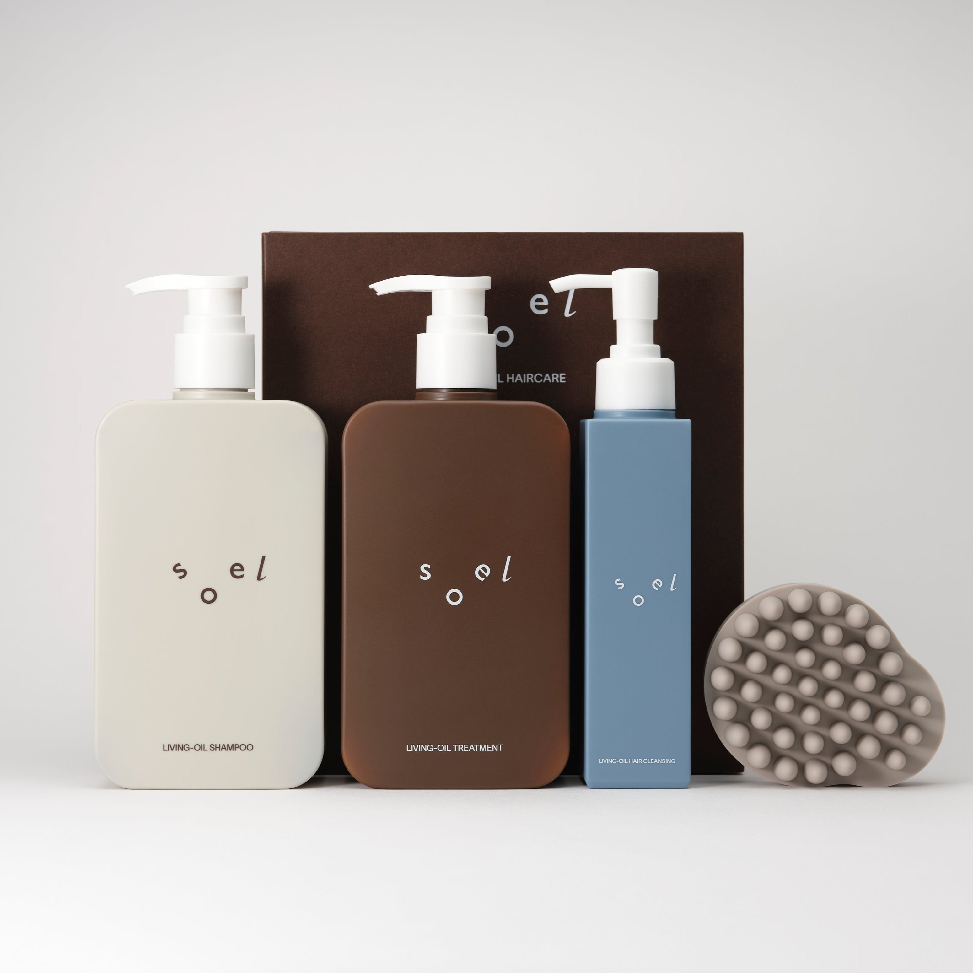 ヘアケアシリーズセット【ヘアクレンジング・シャンプー・トリートメント・頭皮用マッサージブラシ】